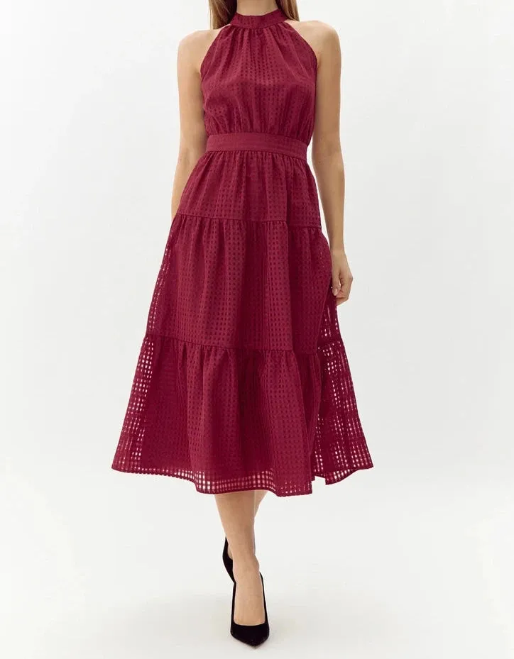 Angel Seersucker Halter Dress