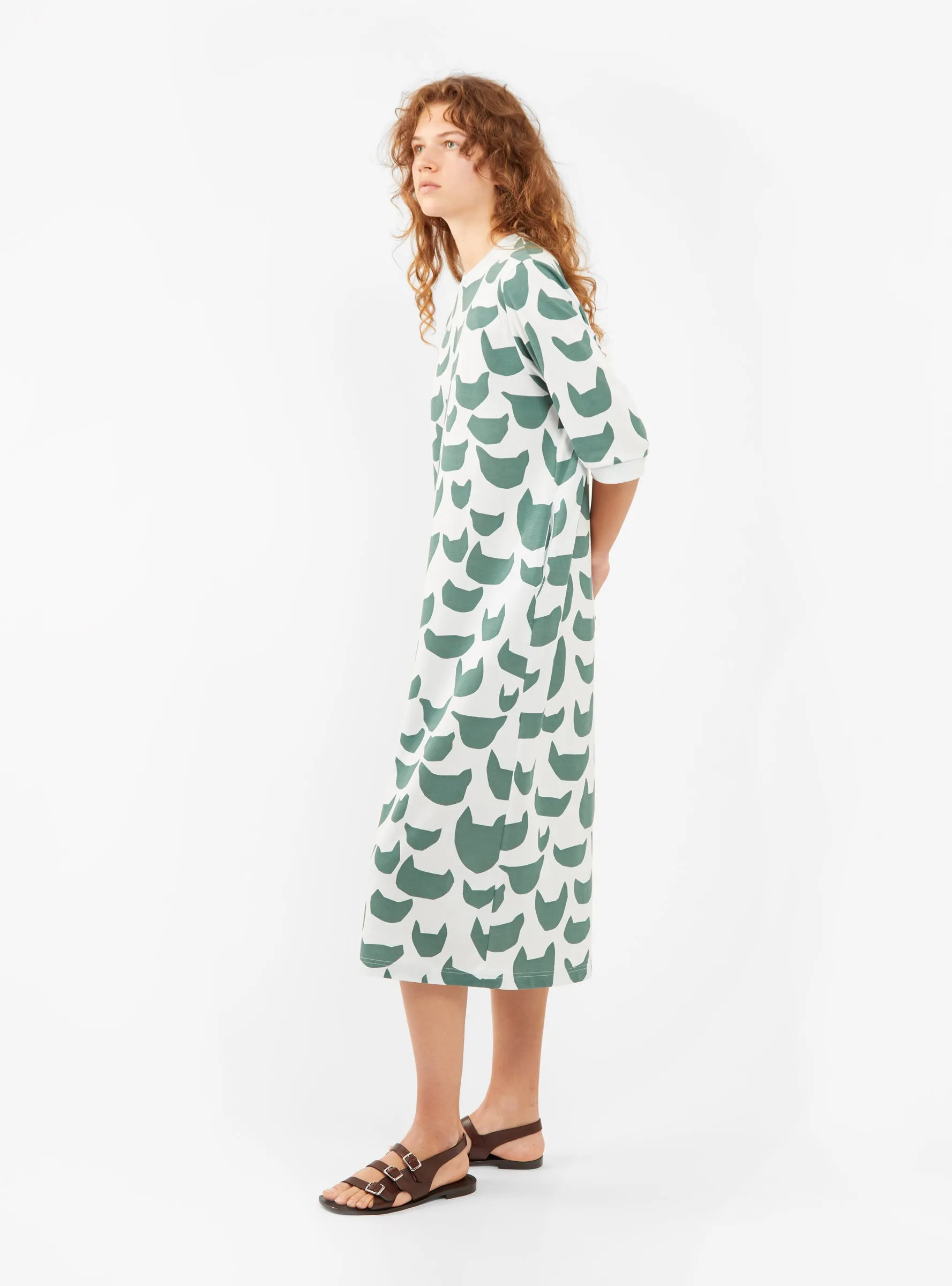 Anone Anone Dress Pale Blue & Green