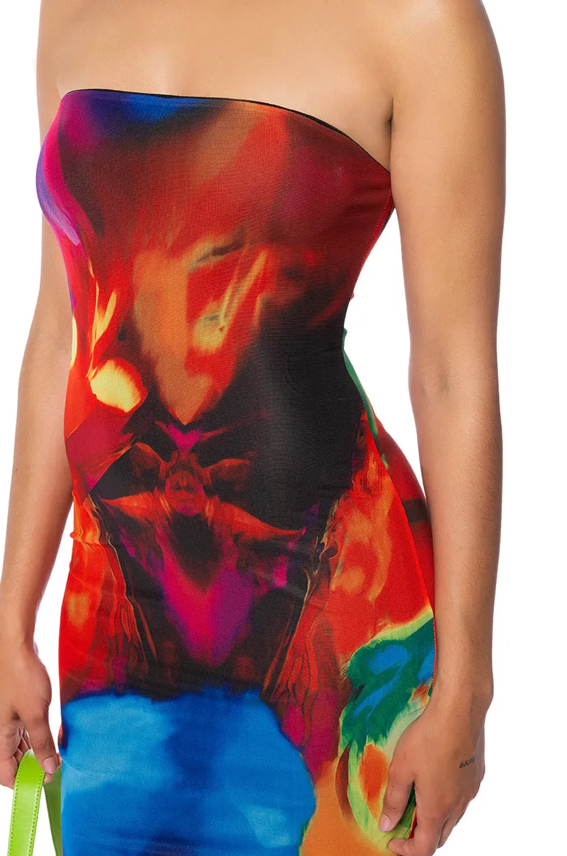 ANOTHER LEVEL STRAPLESS DRESS