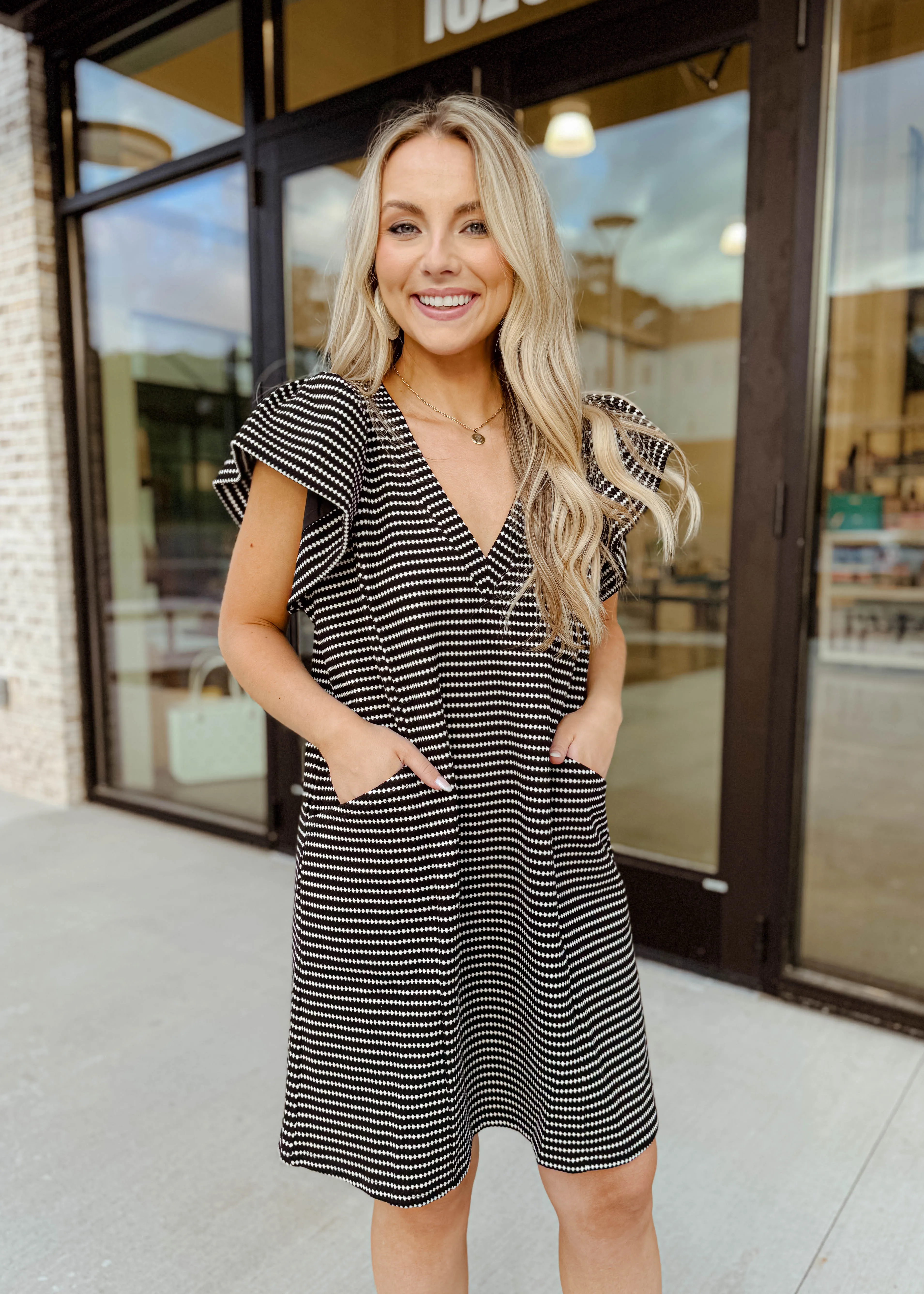 Ariana Striped Mini Dress