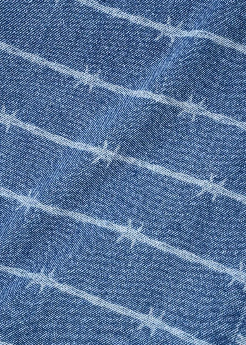 barbwire denim jeans - Washed Indigo