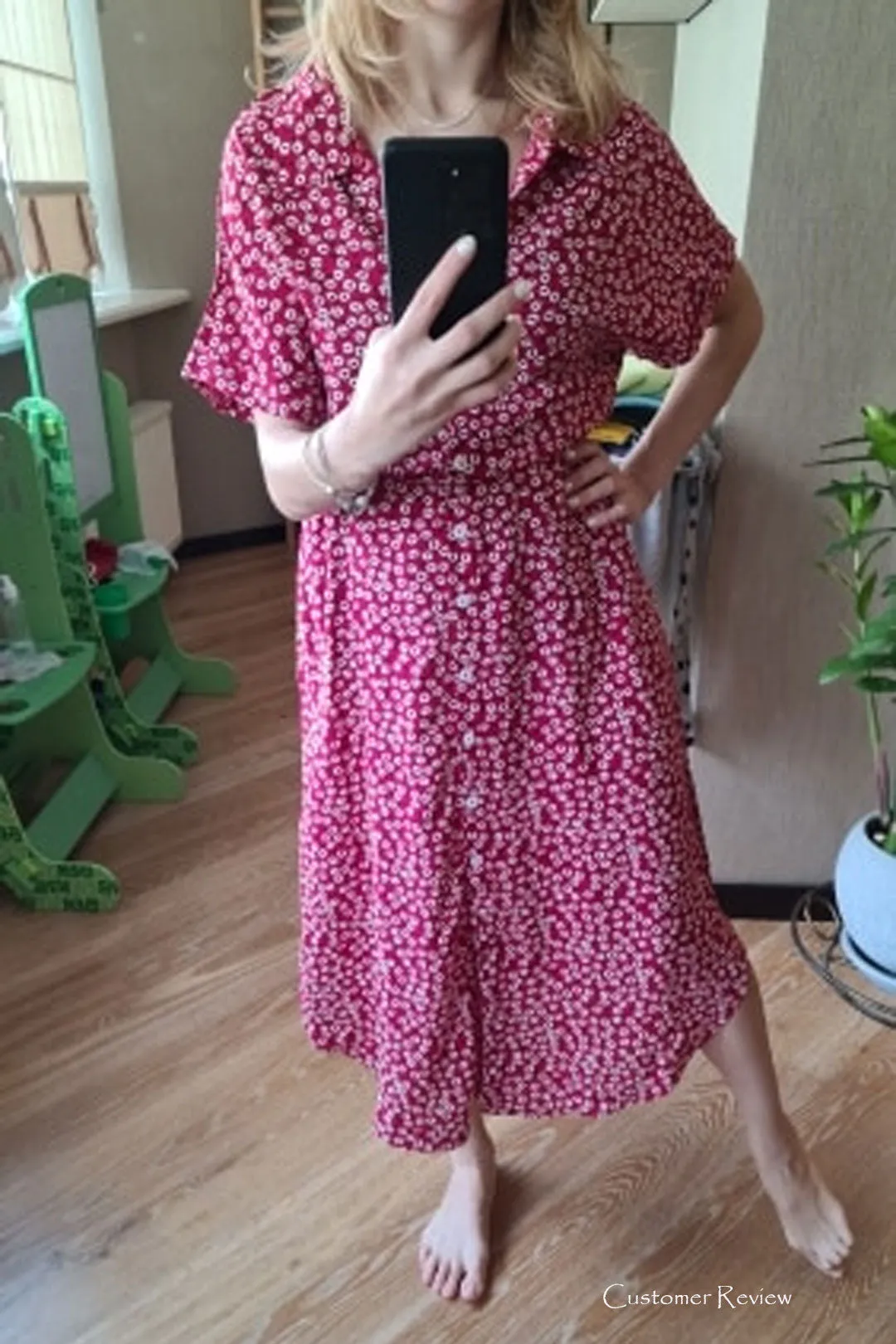 Boho Midi Dress, Layla in Blue