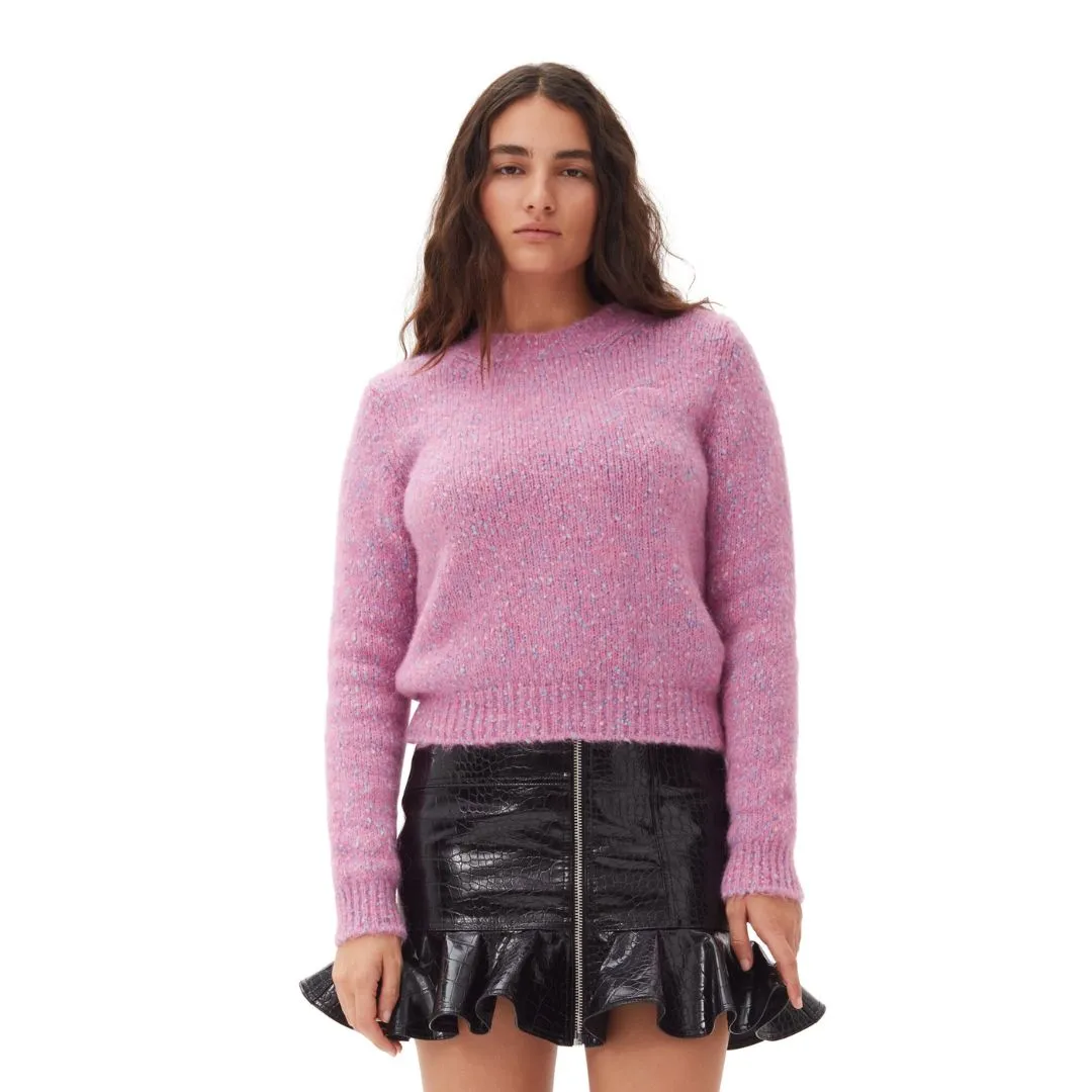 Brushed Alpaca O-Neck (Chalk Pink)