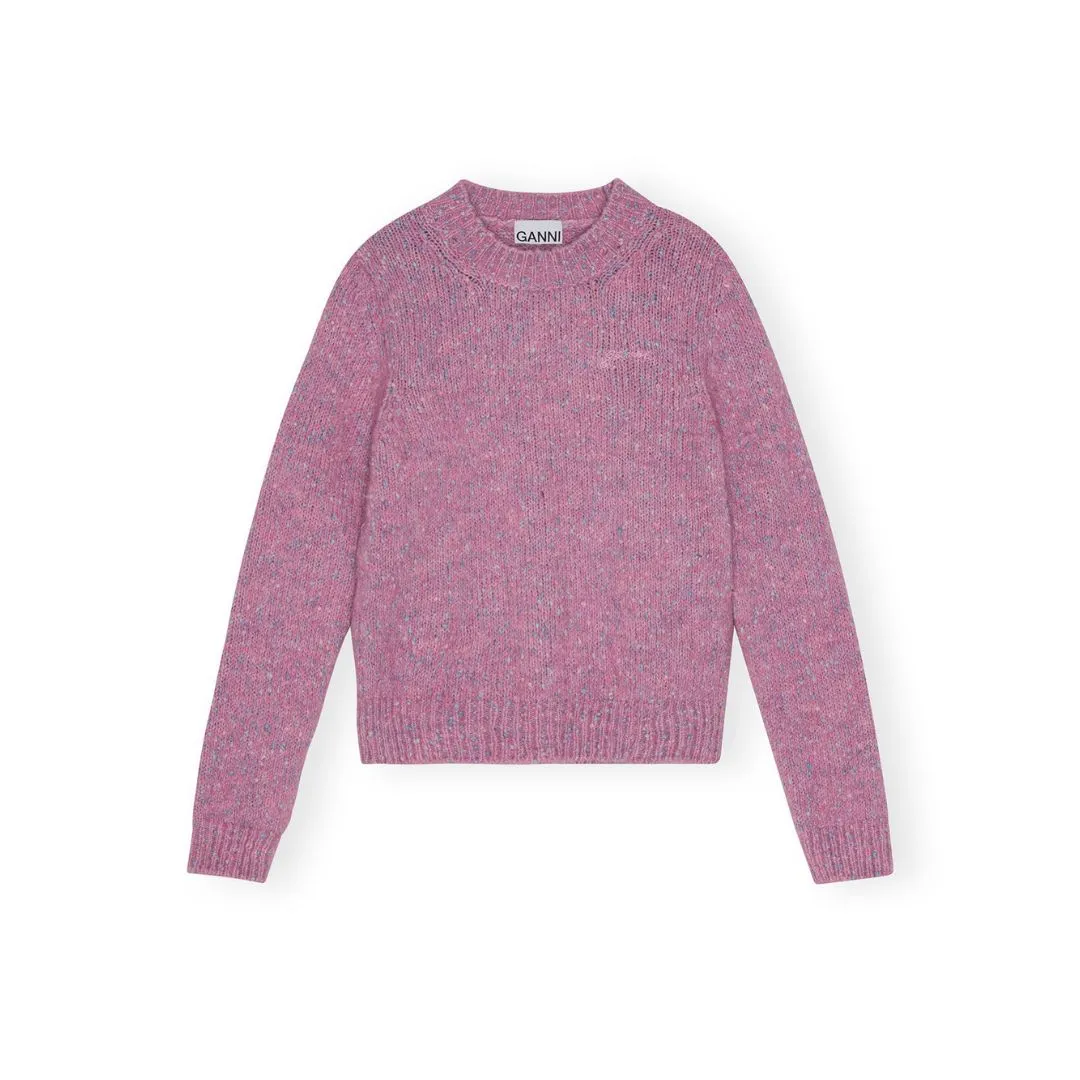 Brushed Alpaca O-Neck (Chalk Pink)