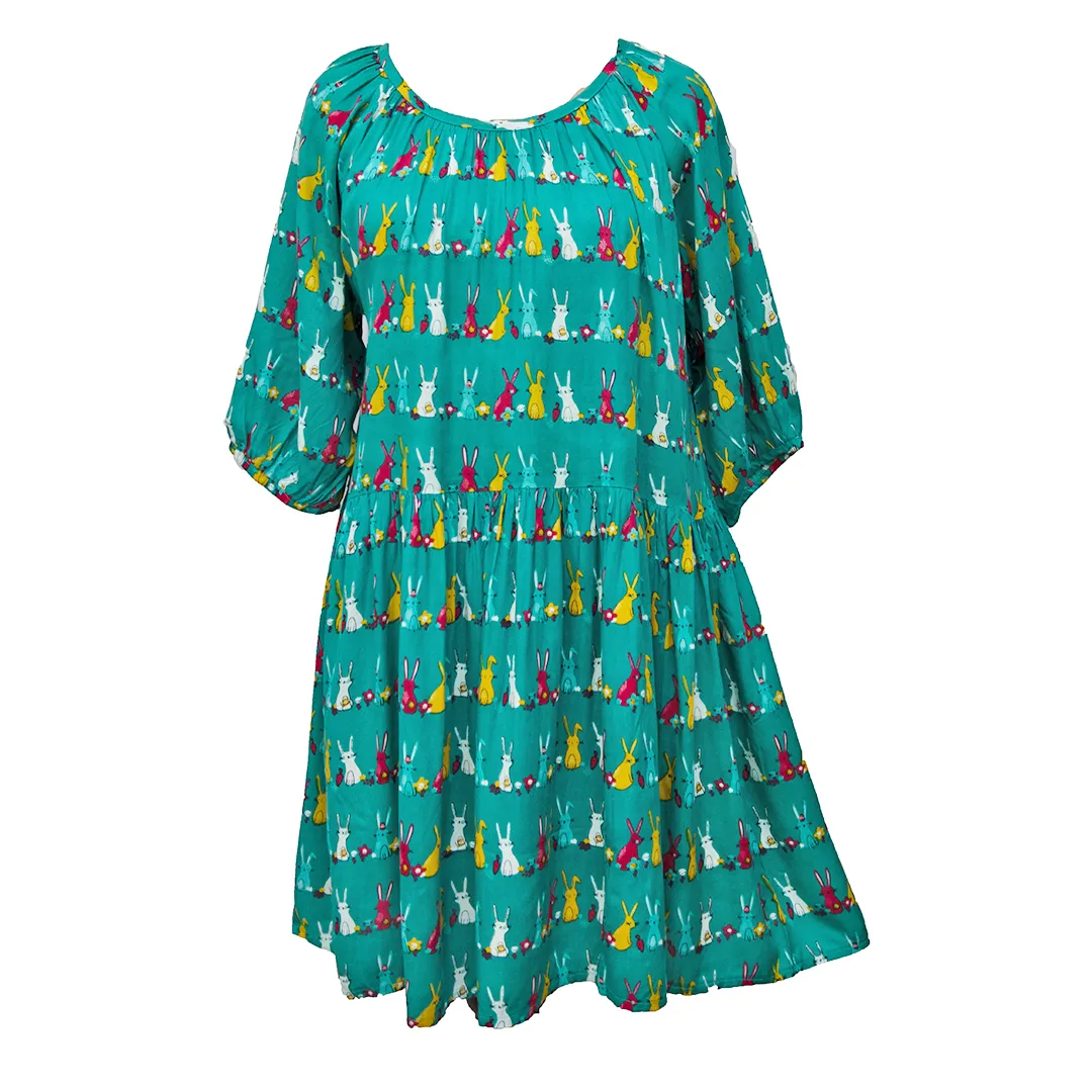 Bunnies Gathered Dress Size 12-30 F12
