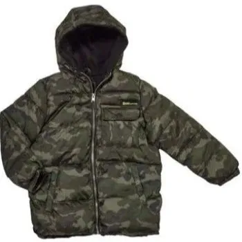 Camo Print Puffer Olive