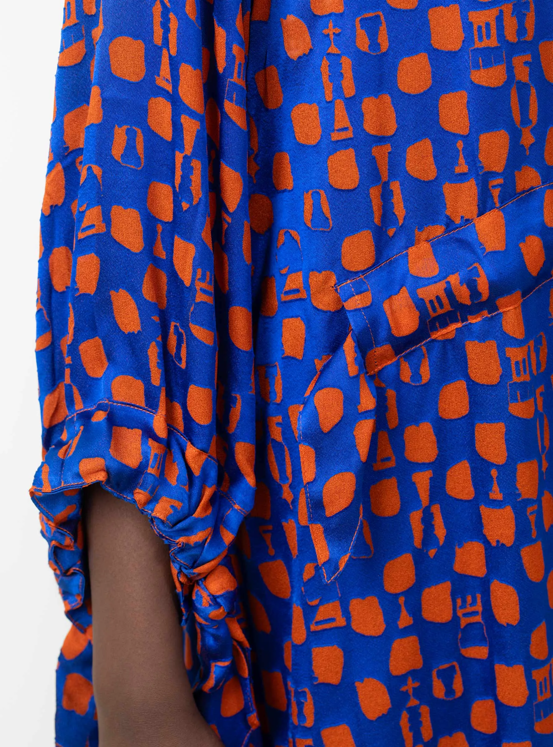 Chewing Dress Rust Blue Chess