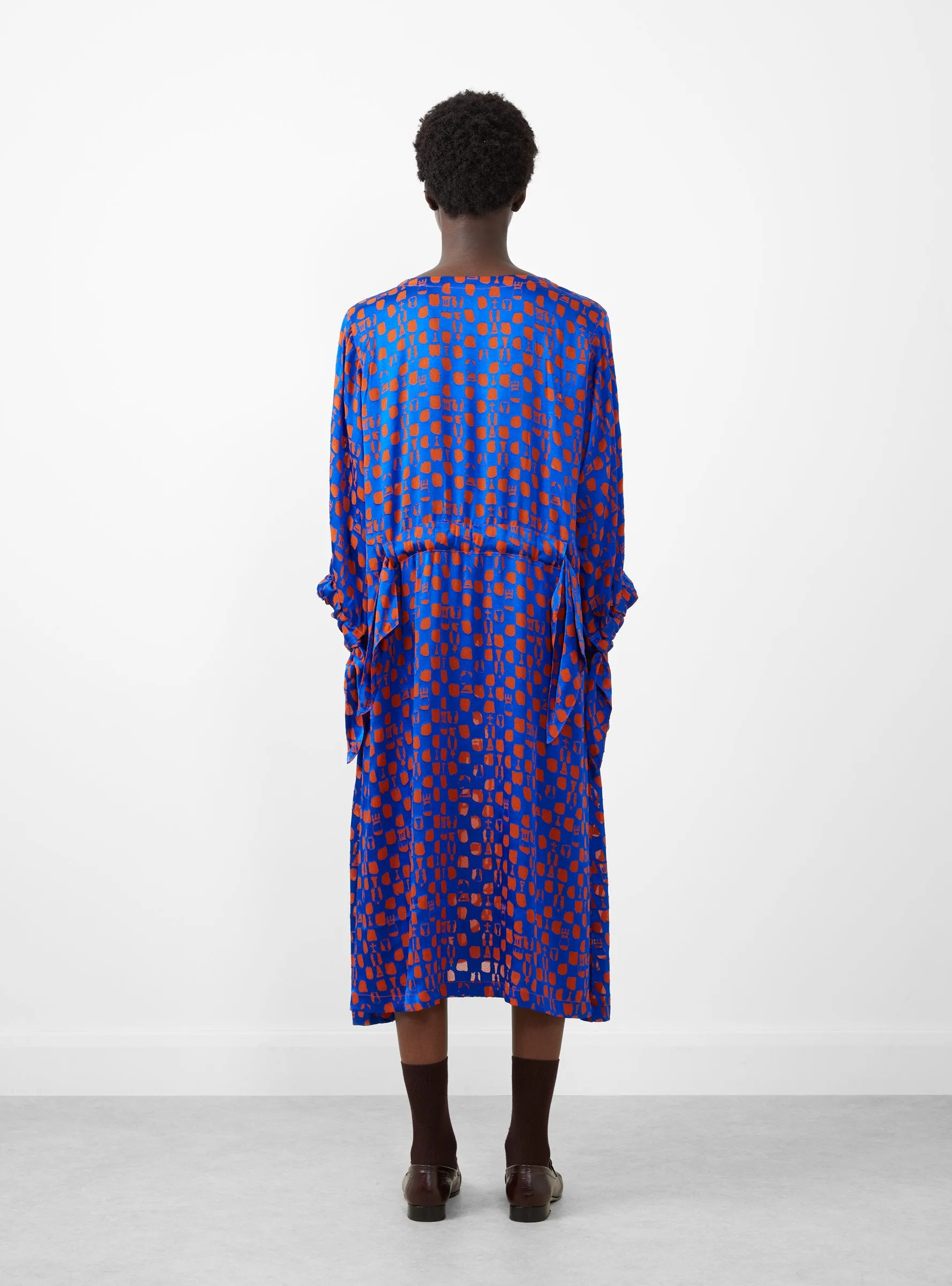 Chewing Dress Rust Blue Chess