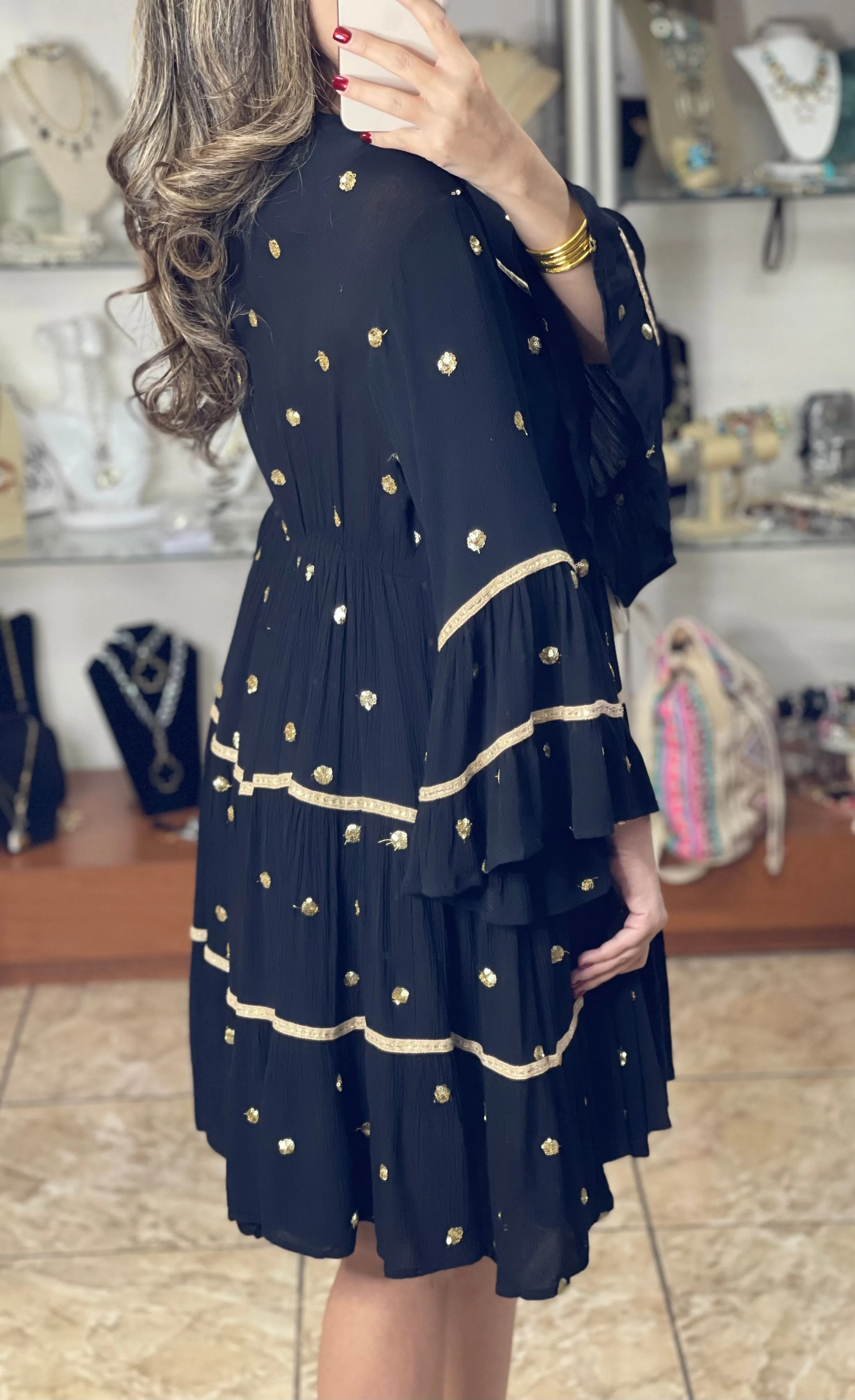 Cleo OS Short Boho Dress