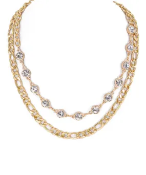 Crystal & Chain Necklace