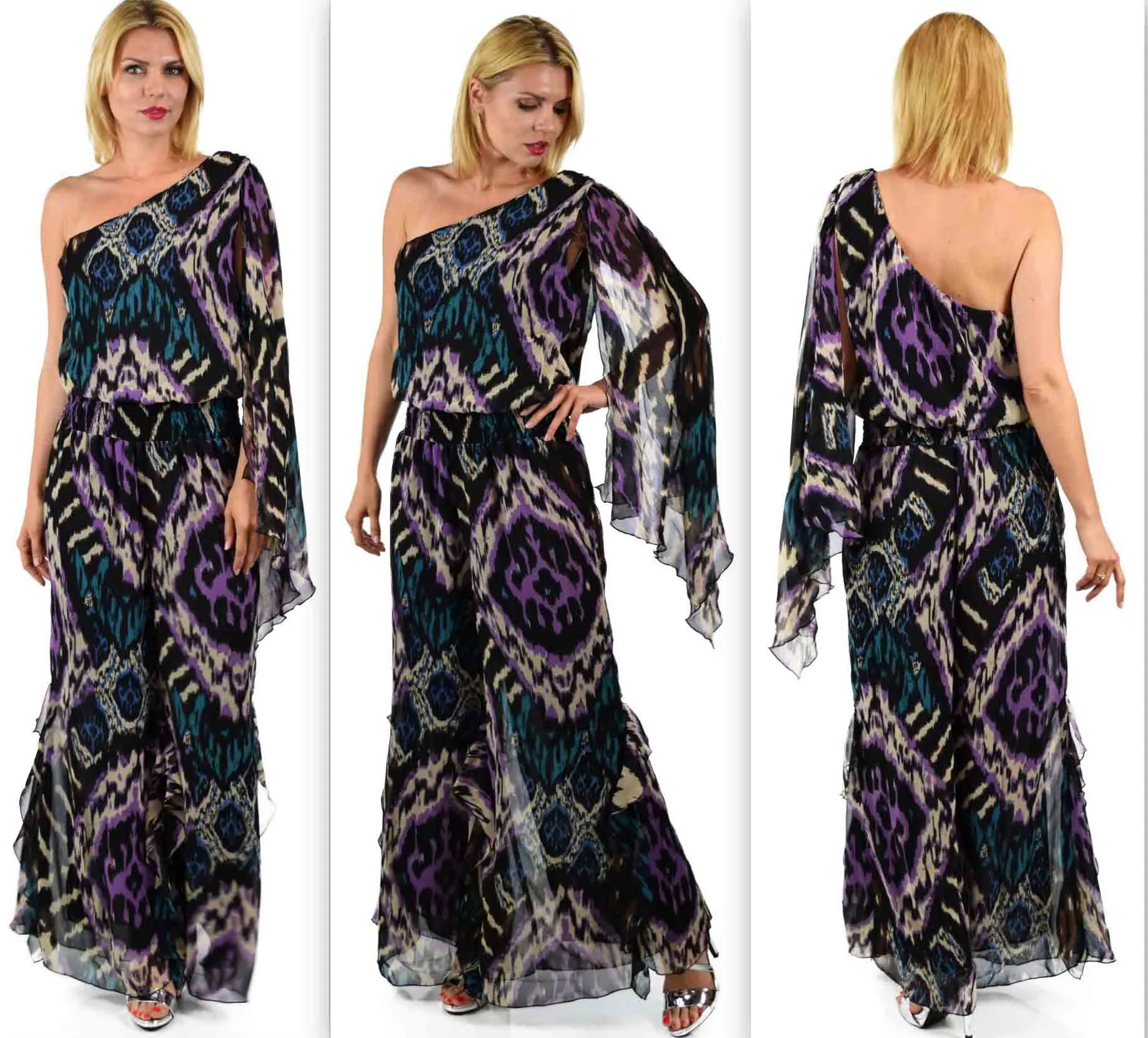 Dare2bstylish One shoulder, Wild and Sensous , Women Jumpsuit, Women Romper, Wide leg jumpsuit, One Shoulder Jumpsuit, Designer Jumpsuit.