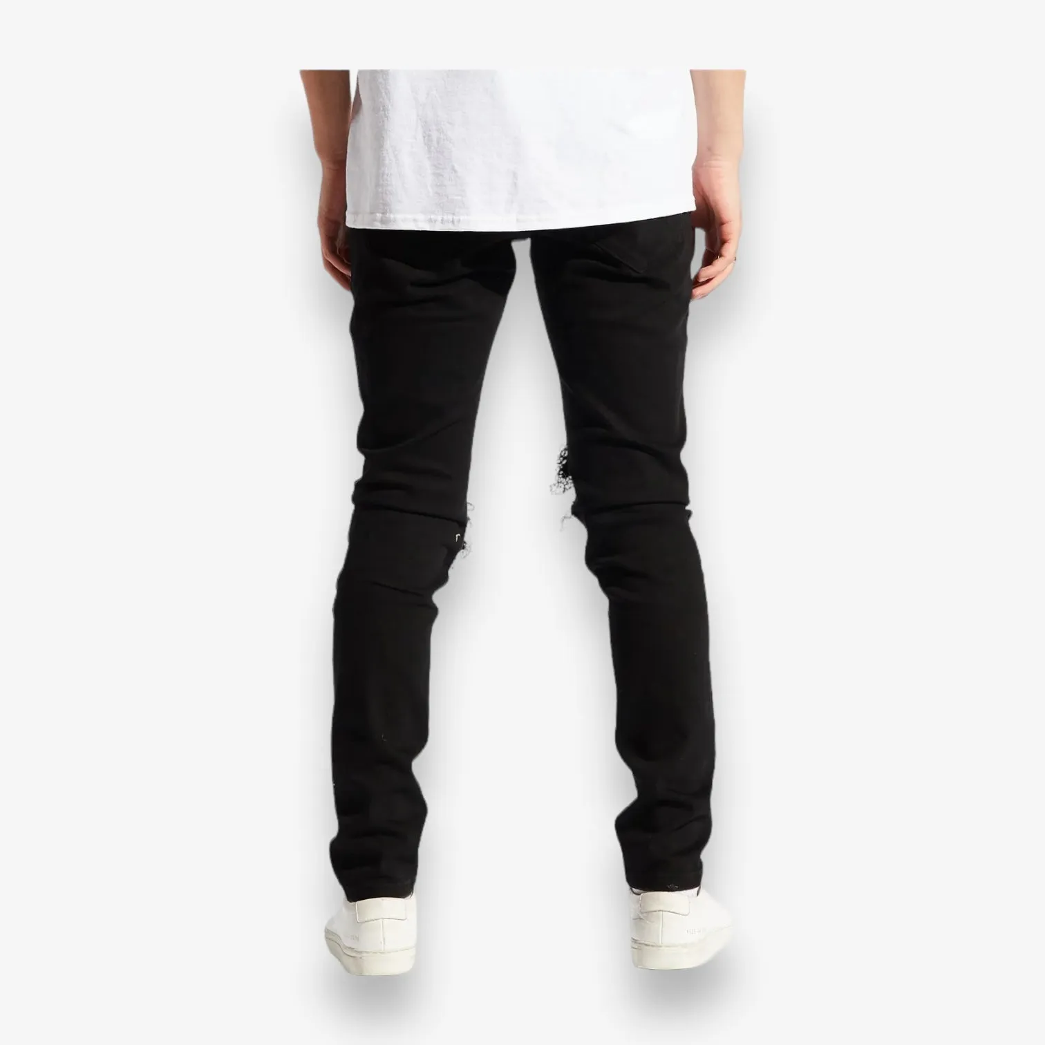 Embellish Julie Biker Denim Jeans Black