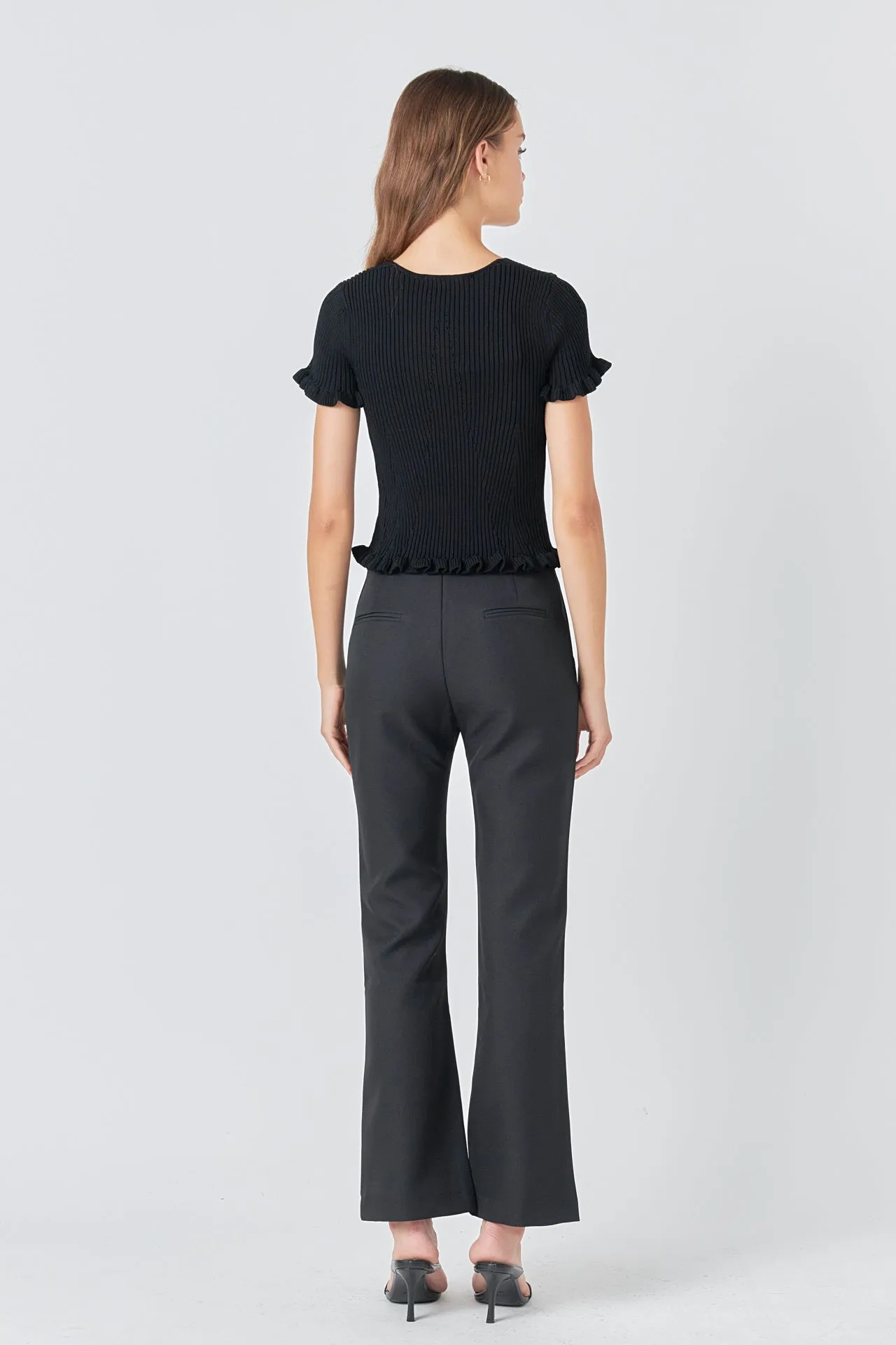 Endless Rose - Lettuce Edge Knit Top