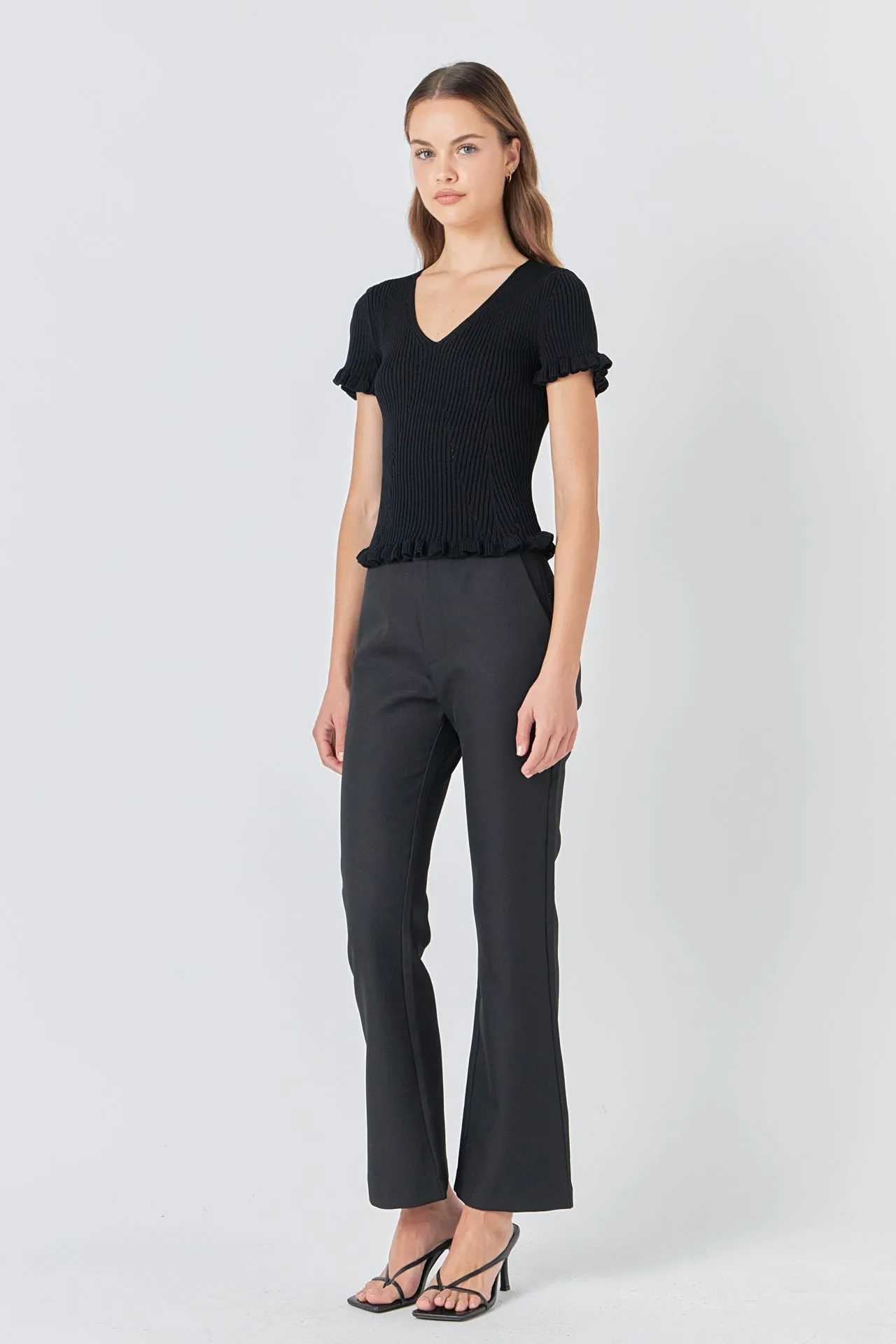 Endless Rose - Lettuce Edge Knit Top