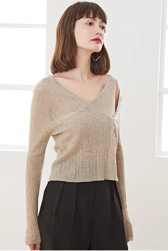 Fangyan | Asymmetrical Knit Top