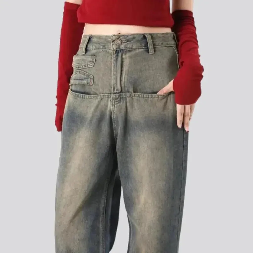 Fashion sanded jeans for women