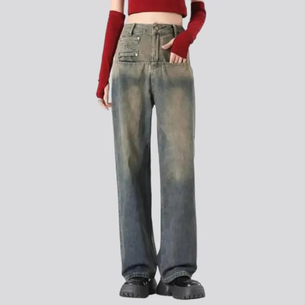 Fashion sanded jeans for women
