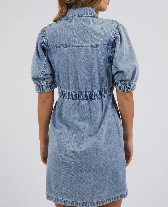 Foxwood Vivian Dress - Washed Blue