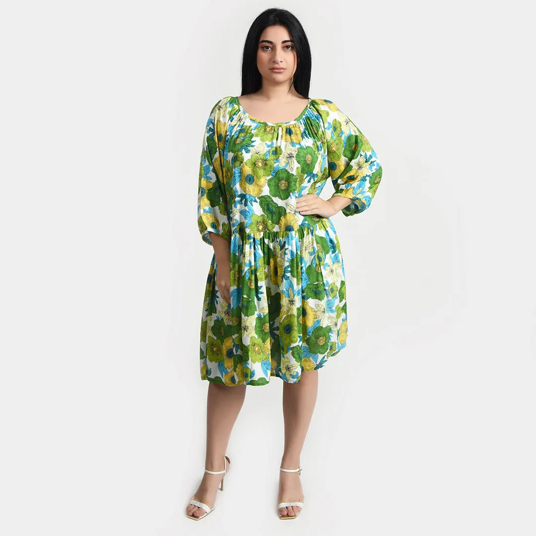 Gathered Dress Size 12-30 F1