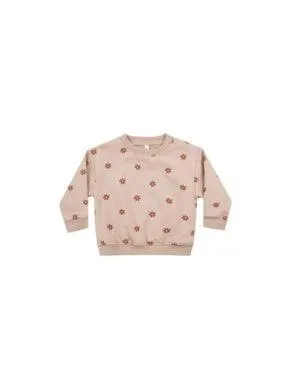Girls Tops | Sweatshirt- Daisies | Quincy Mae