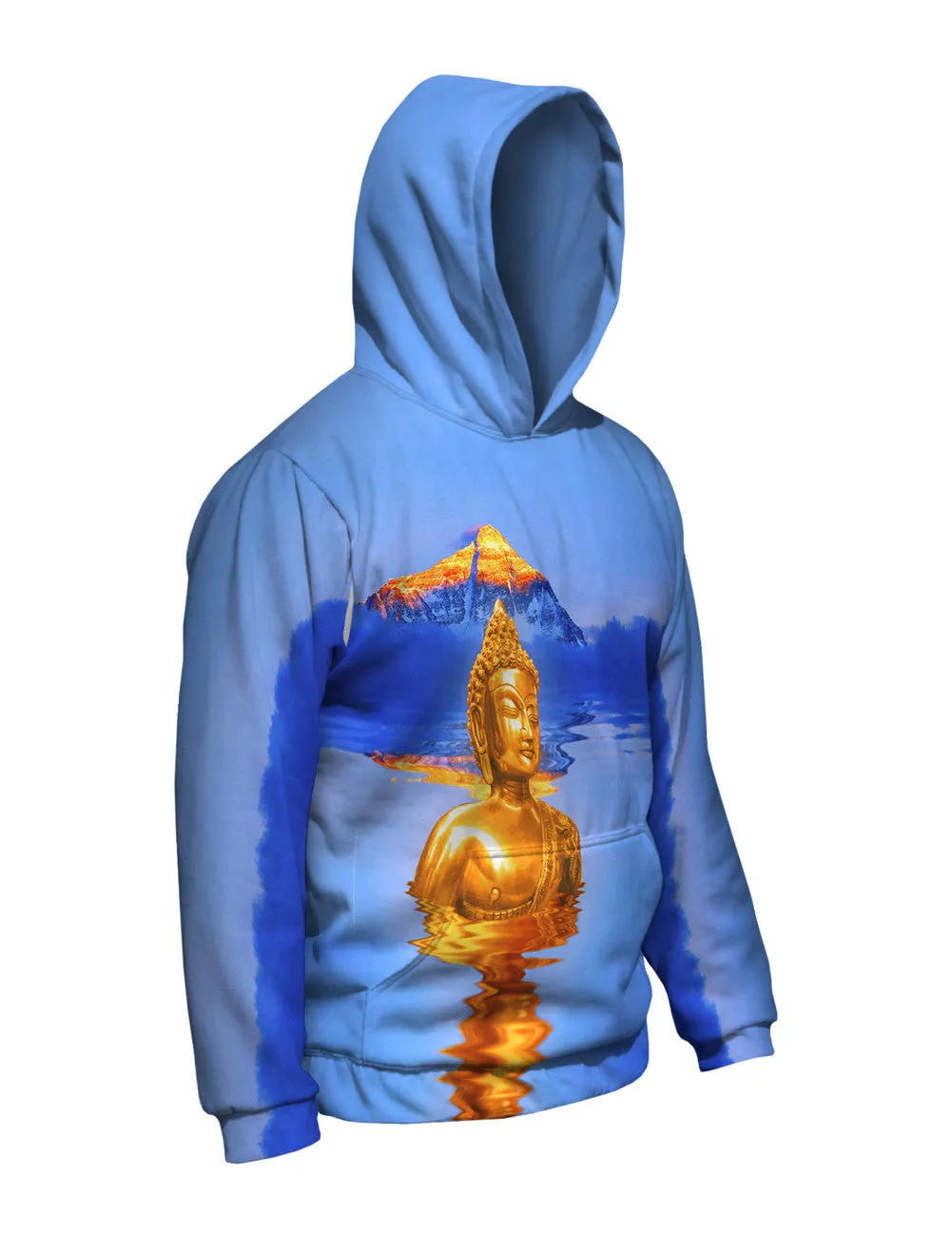 Golden Peaks Buddha And Mount Everest
