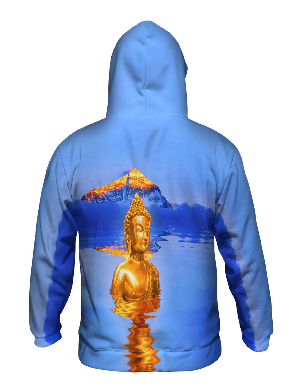 Golden Peaks Buddha And Mount Everest