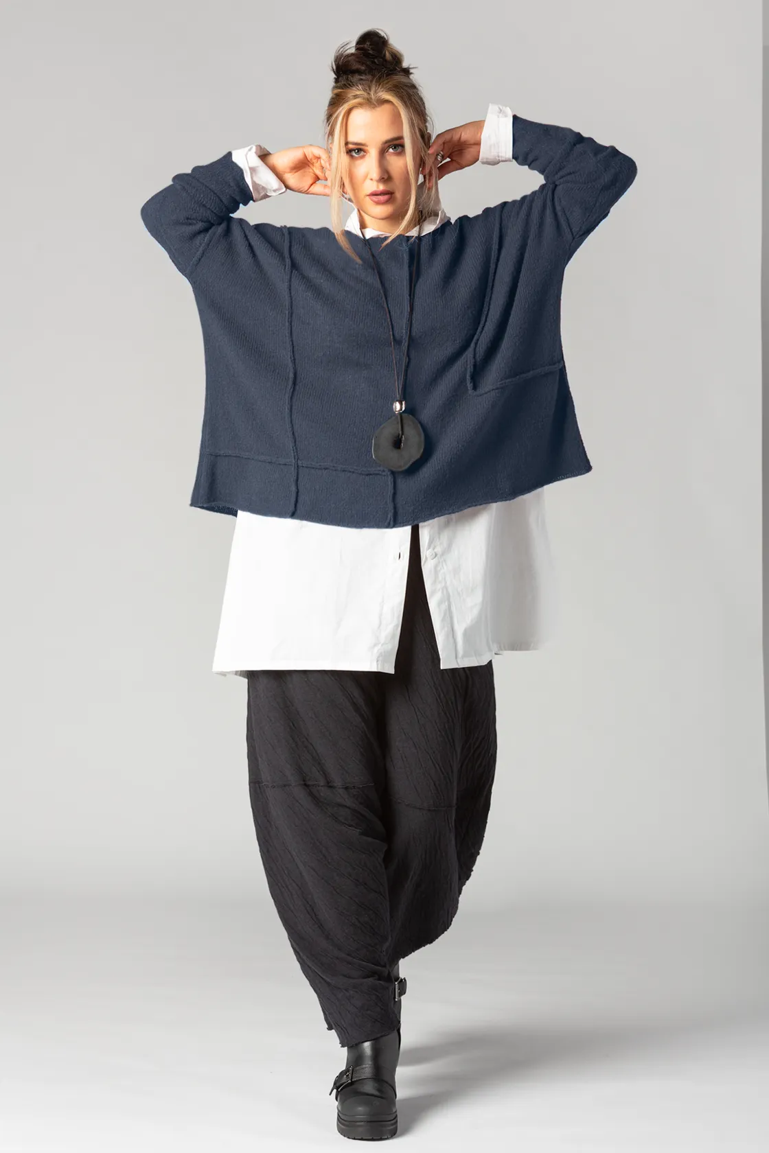 GRIZAS Cecilia Sweater in Blue