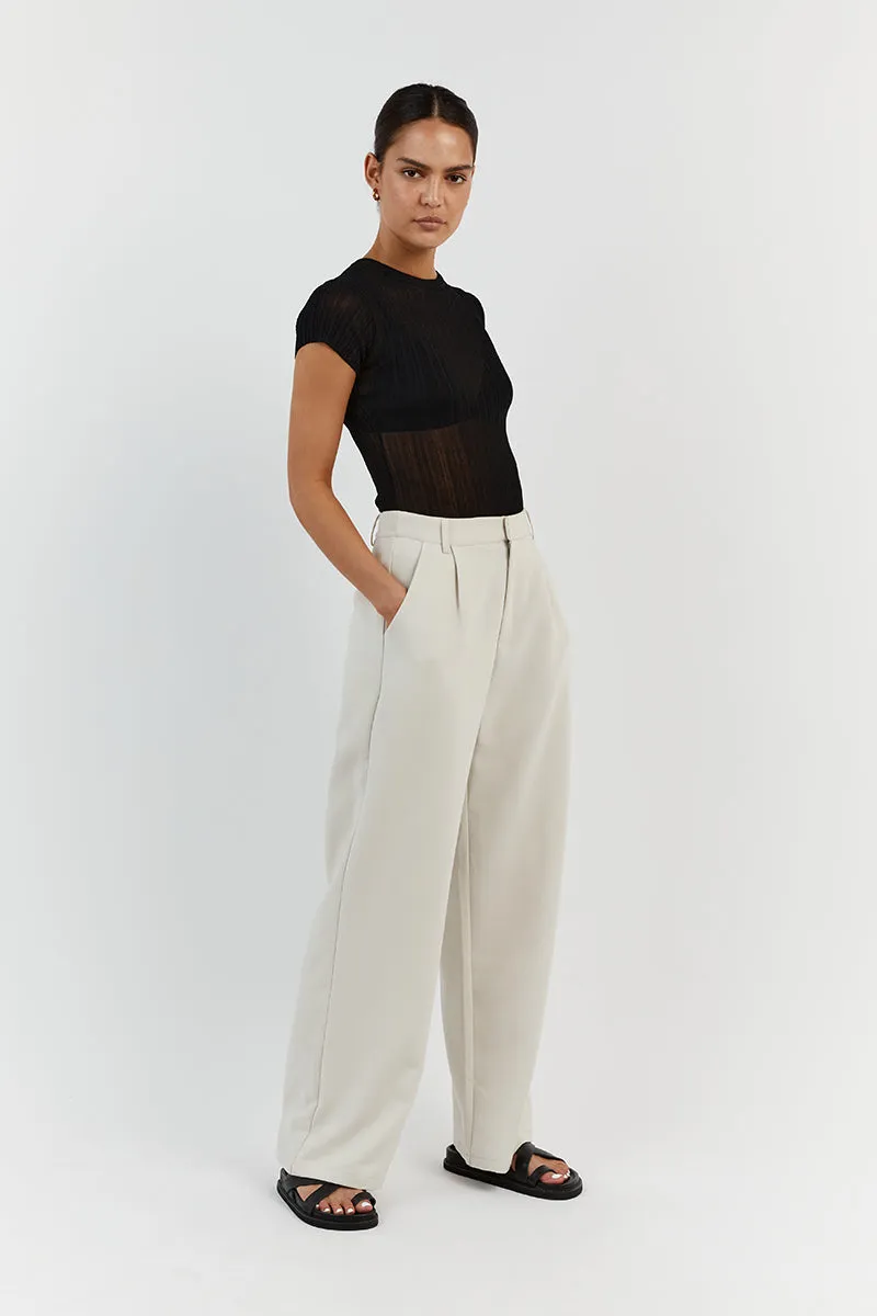 HARPER BLACK CAP SLEEVE TOP