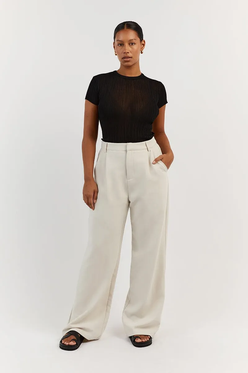 HARPER BLACK CAP SLEEVE TOP