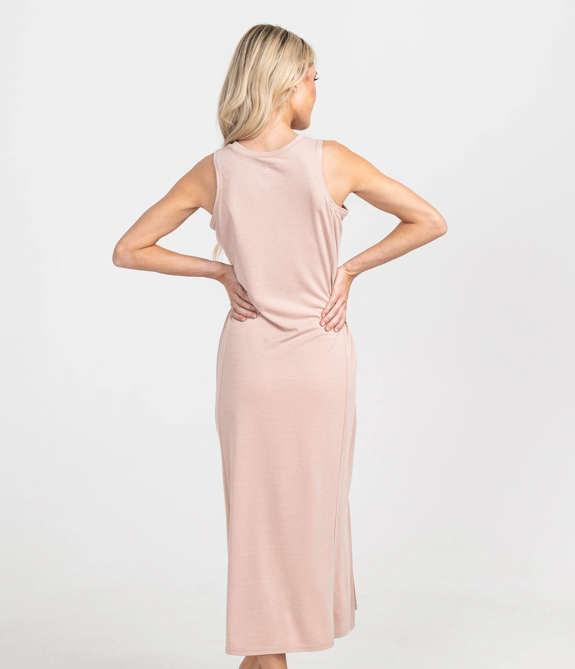 In The Midi Modal Dress - Vintage Rose