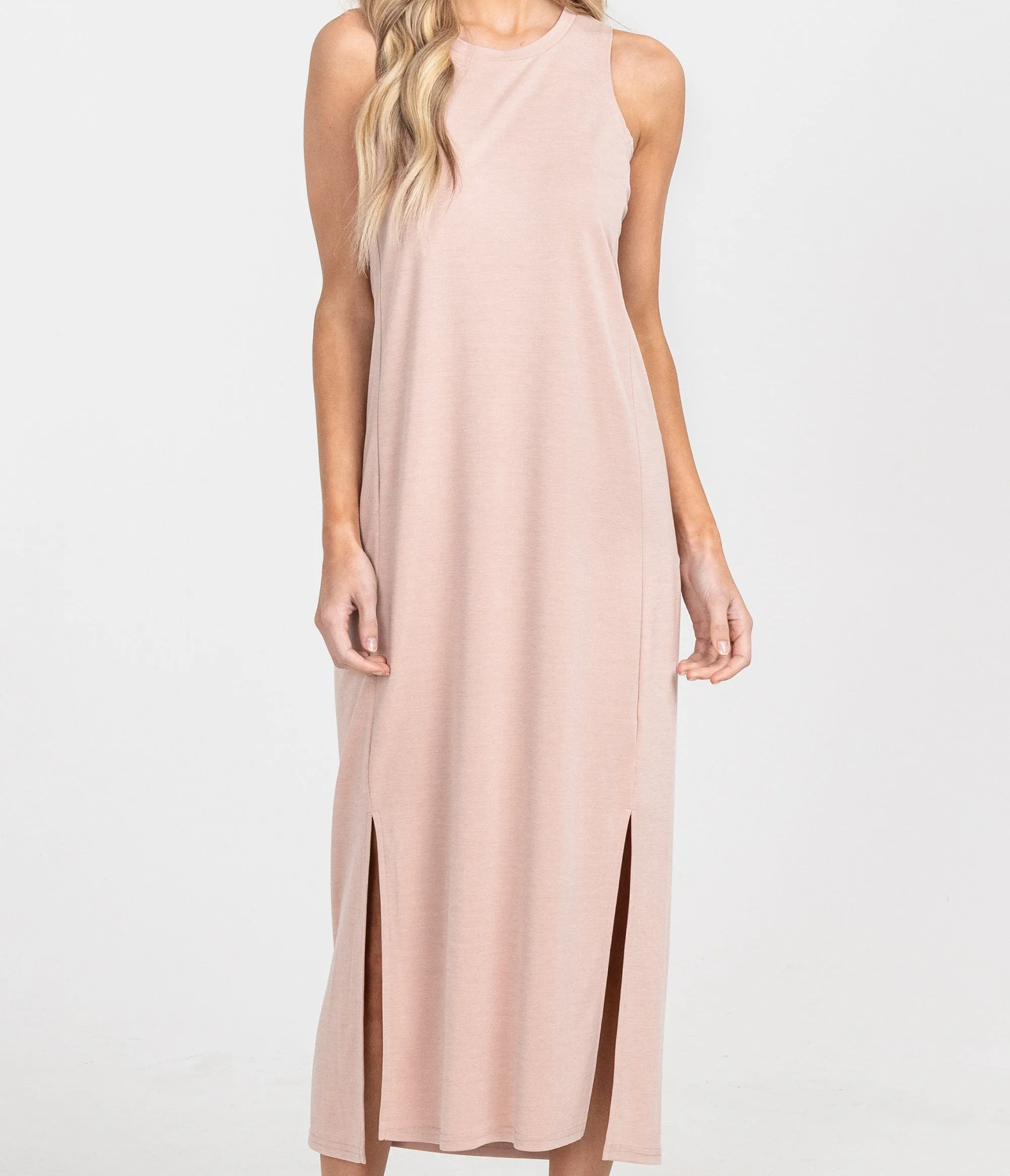 In The Midi Modal Dress - Vintage Rose