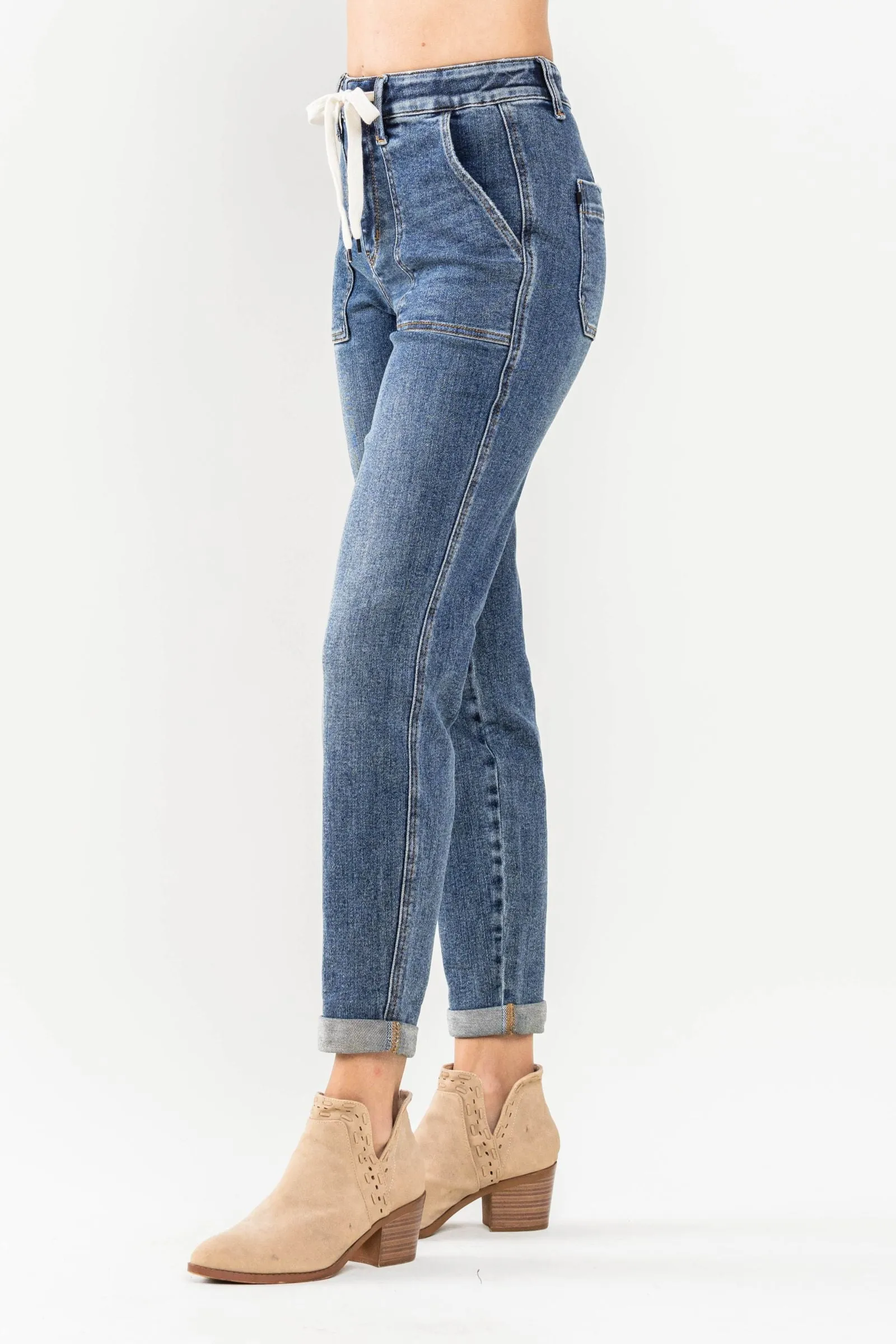 Judy Blue Reg/Plus High Waist Medium Wash Joggers