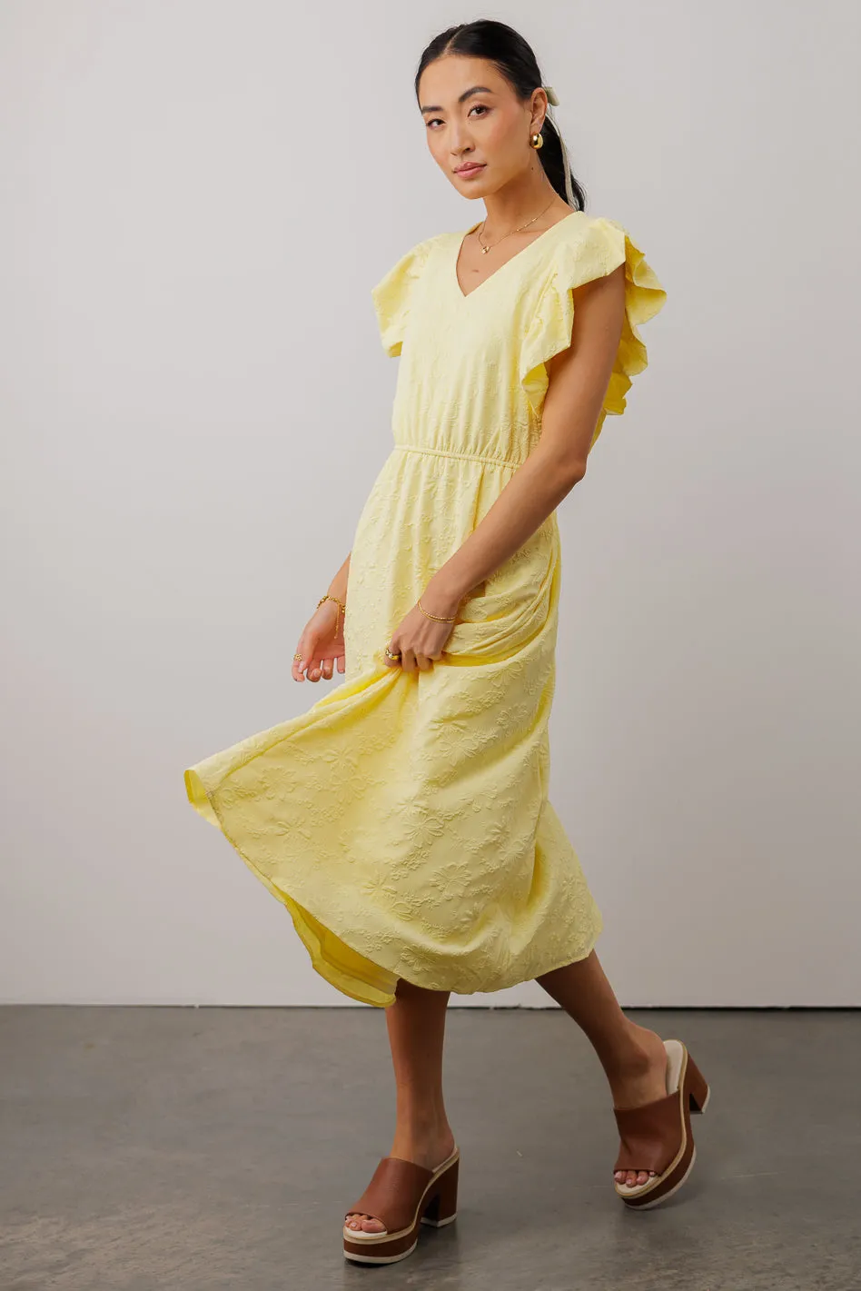 Judy Floral Textured Dress - FINAL SALE