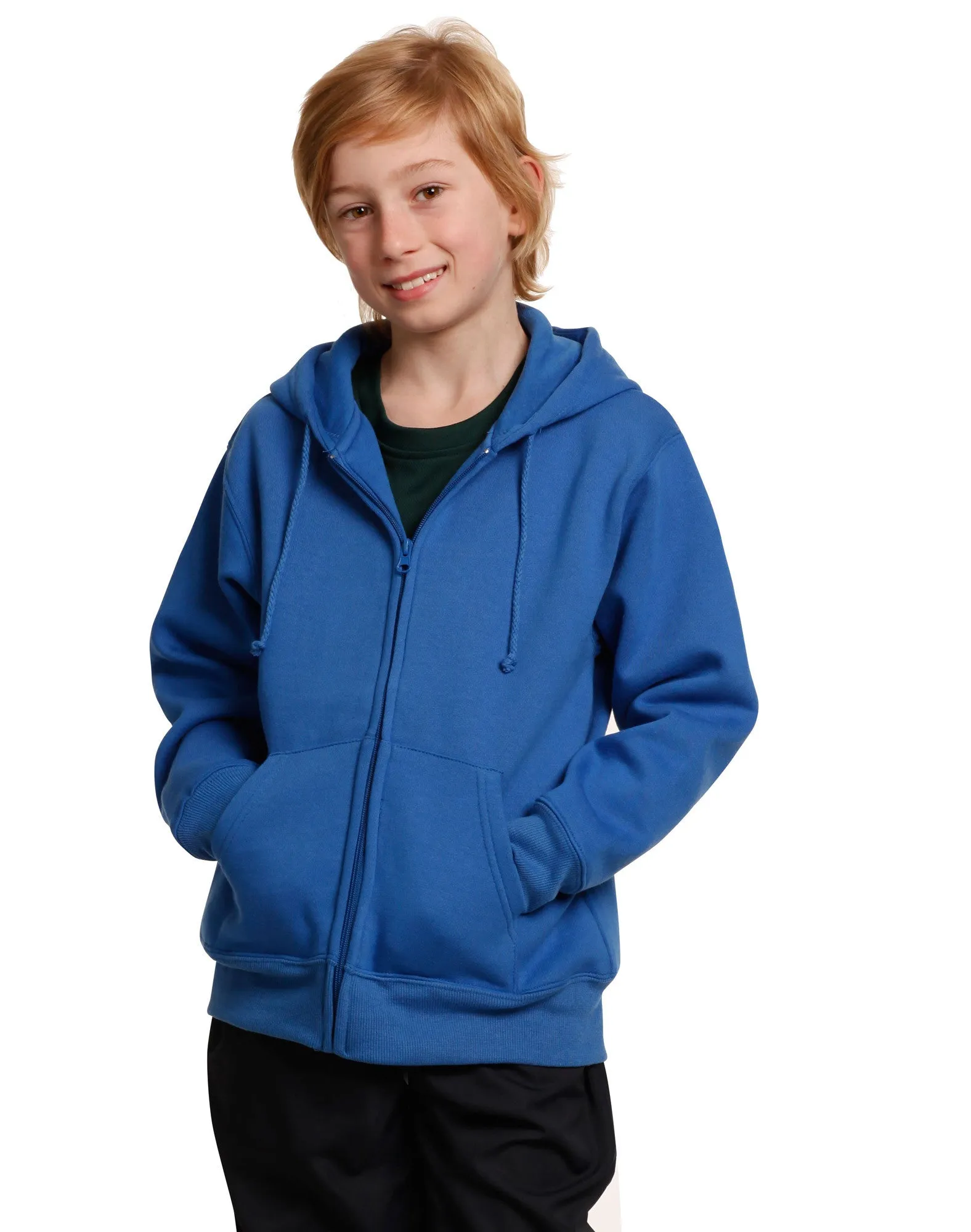 Kids Fleecy Double Bay Full Zip Hoodie