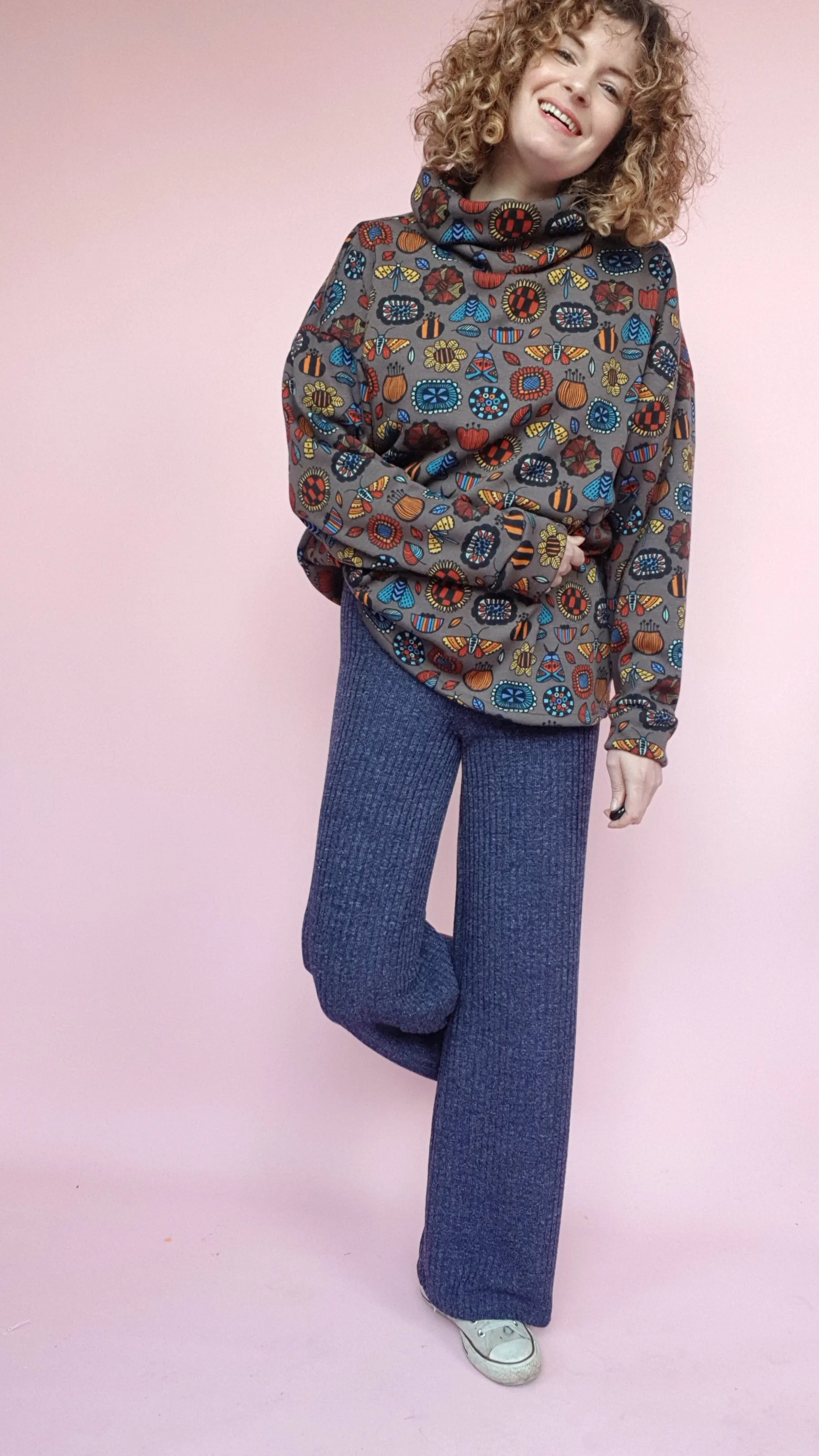 Knitted Trousers in Navy