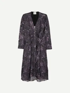 Magaly Dress in Dark Plum