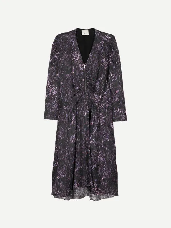 Magaly Dress in Dark Plum