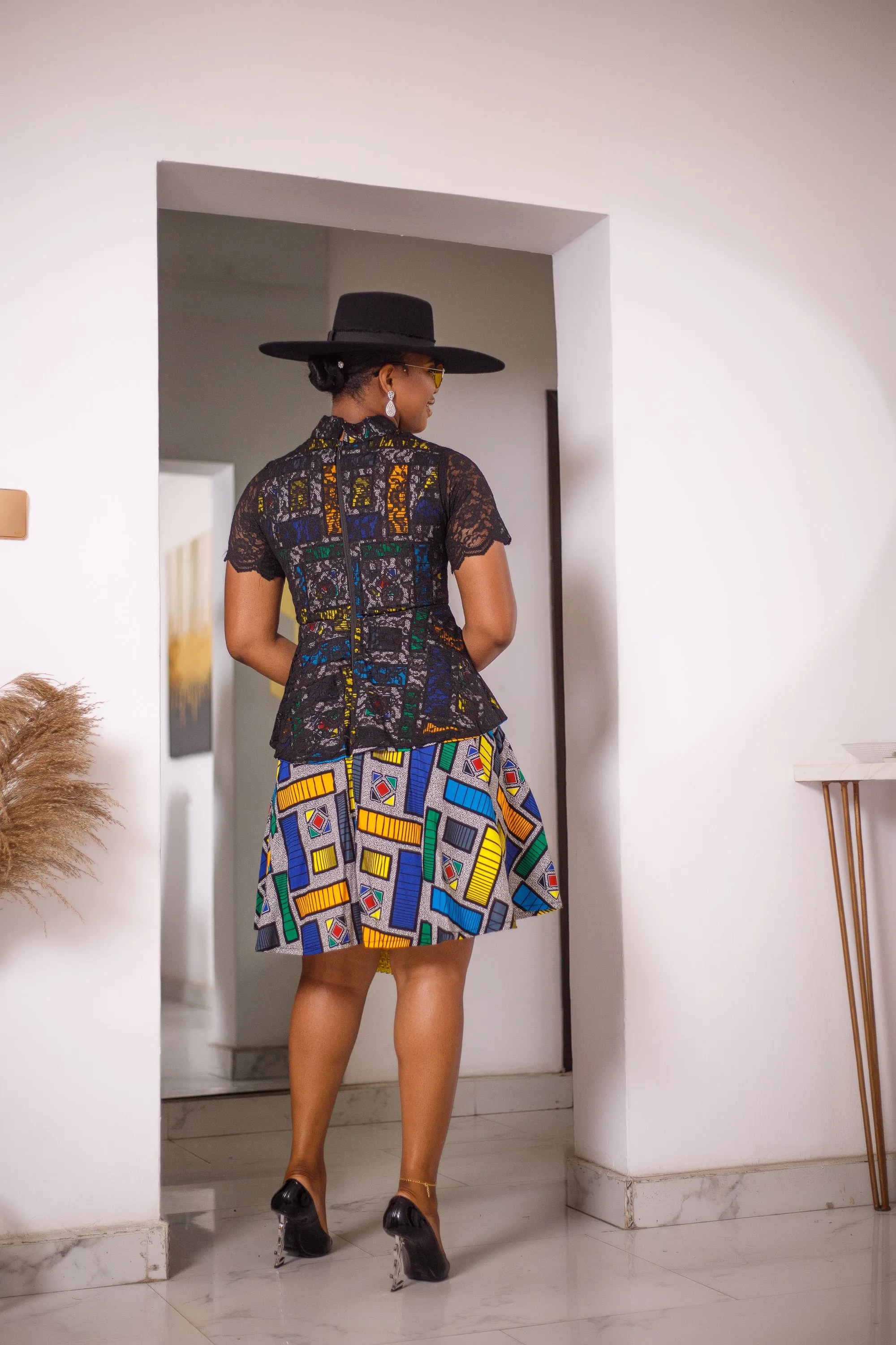 NKECHI AFRICAN PRINT MIDI DRESS