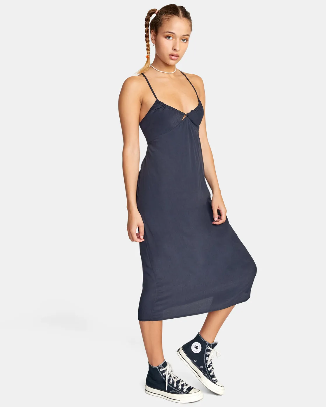 No Judgement Midi Dress - Black