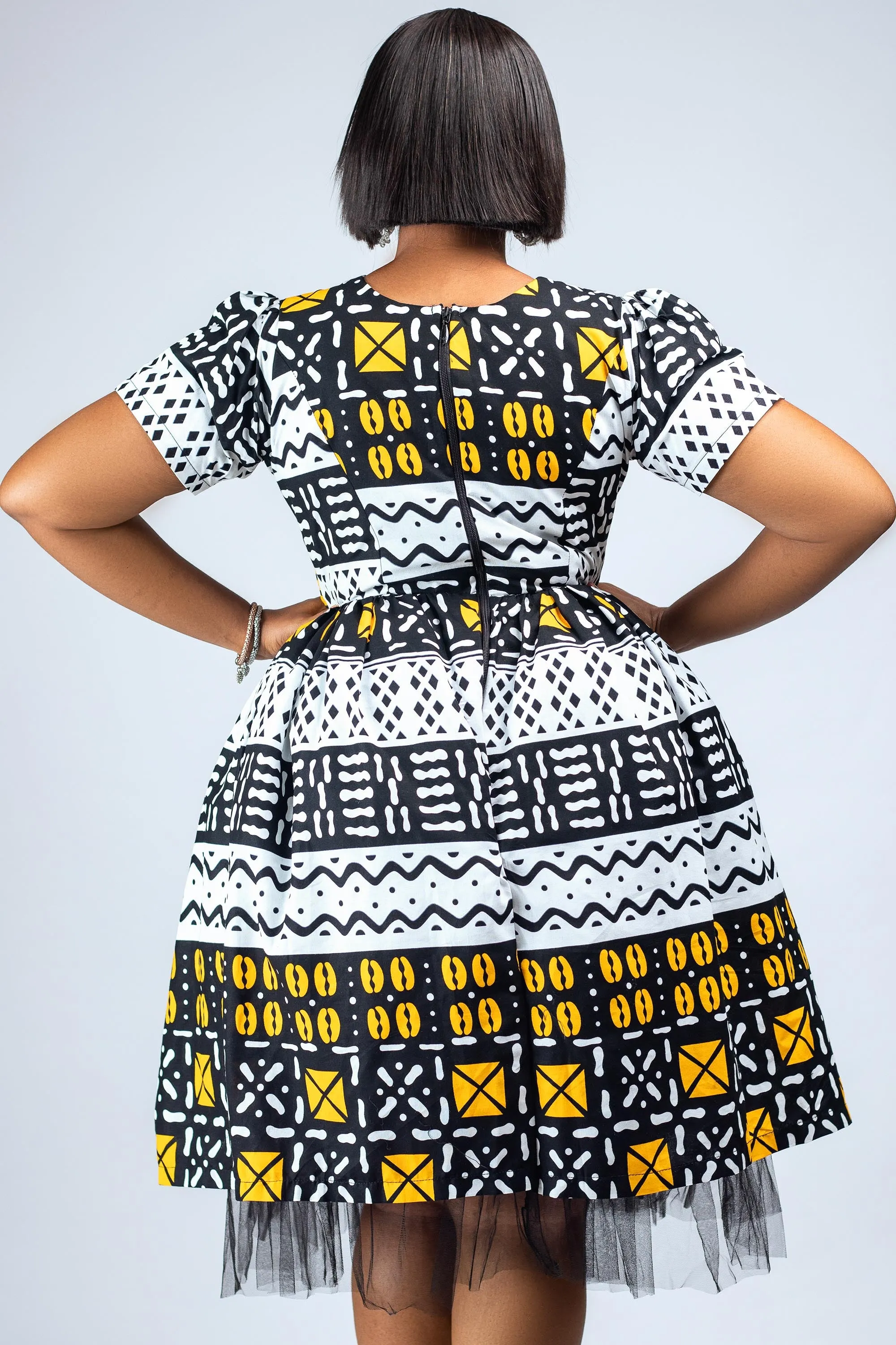 OZINNA AFRICAN PRINT MIDI DRESS