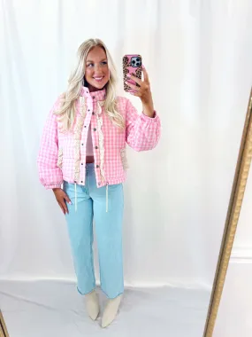 Pink Posy Puffer Jacket