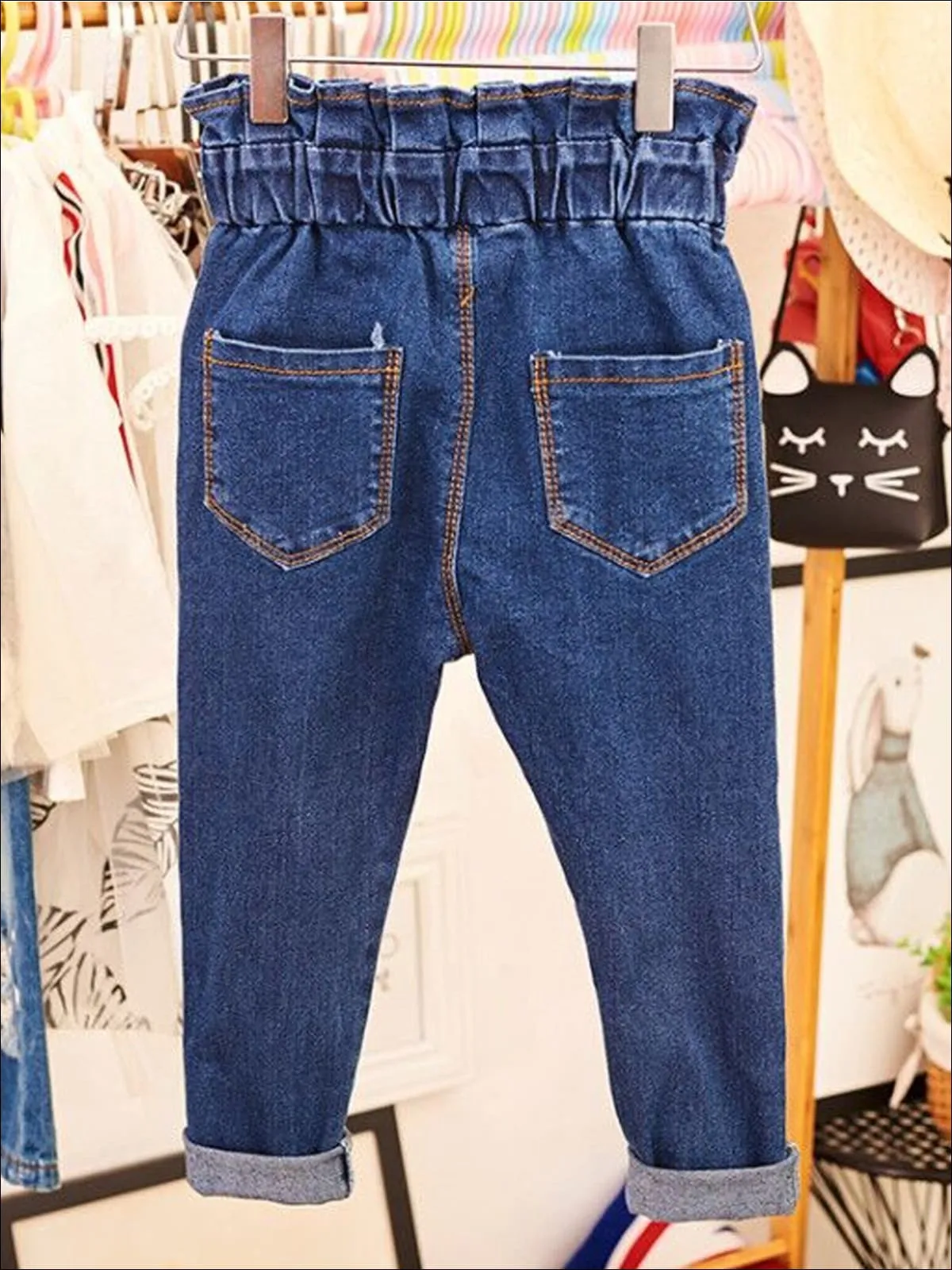 Play Ready Ruffled High Waist Jeans