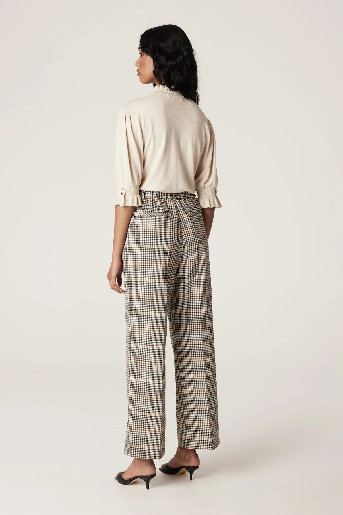 Pointelle Frill Top - Ecru