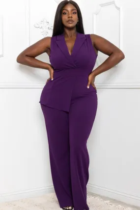 Purple or Black Jumpsuit - Plus Size