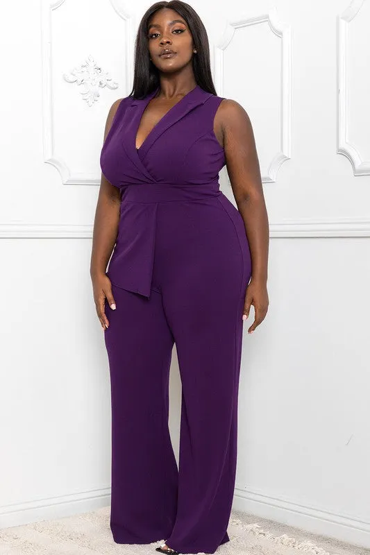 Purple or Black Jumpsuit - Plus Size