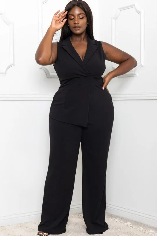 Purple or Black Jumpsuit - Plus Size