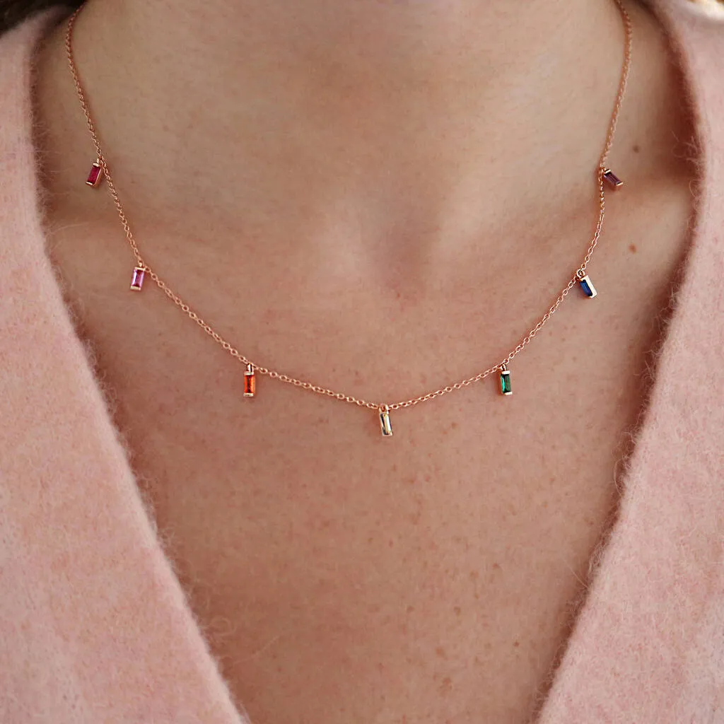 Rainbow Jewelled Necklace