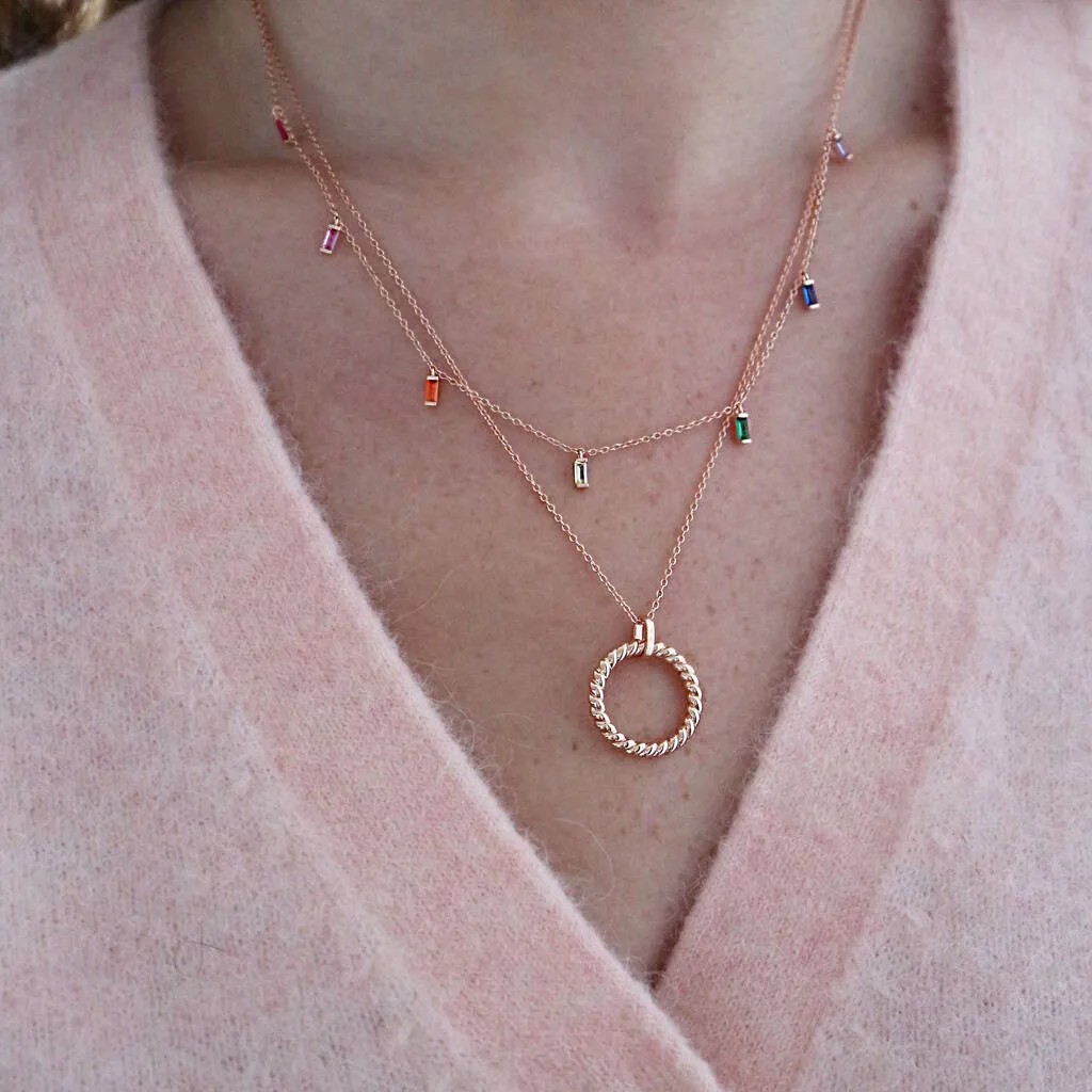 Rainbow Jewelled Necklace