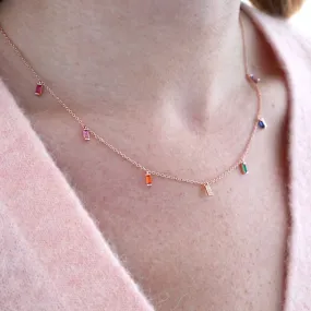 Rainbow Jewelled Necklace