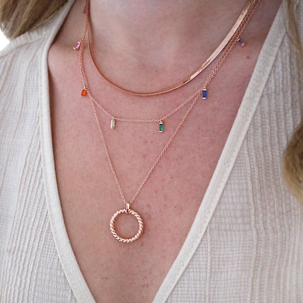 Rainbow Jewelled Necklace